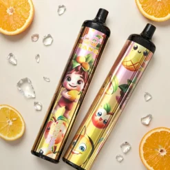 QQ Bang 30000 Züge Mango-Pfirsich-Eis 1.2Ω Dual-Mesh Kristallstift-Design