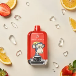 Uzy Bang Digital 15000 Züge Erdbeer-Wassermelone 20ml LED-Display Einweg-Vape