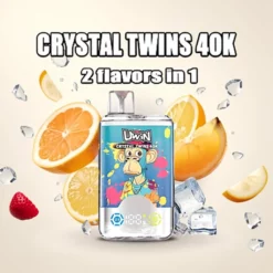 Uwin Crystal Twins 40K Züge 2-in-1-Geschmack LED Display Dual Mesh